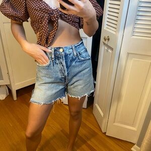 Agolde Blue Jean Shorts